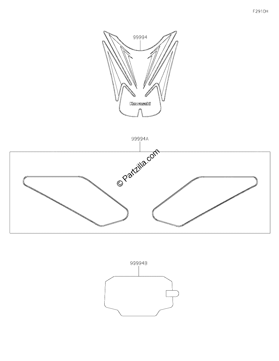 Diagrama de ACCESSORY TANK PADS AND METER FILM