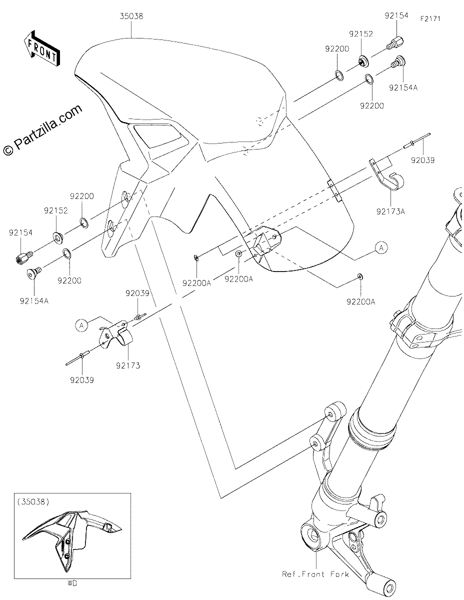 Diagrama de FRONT FENDER S