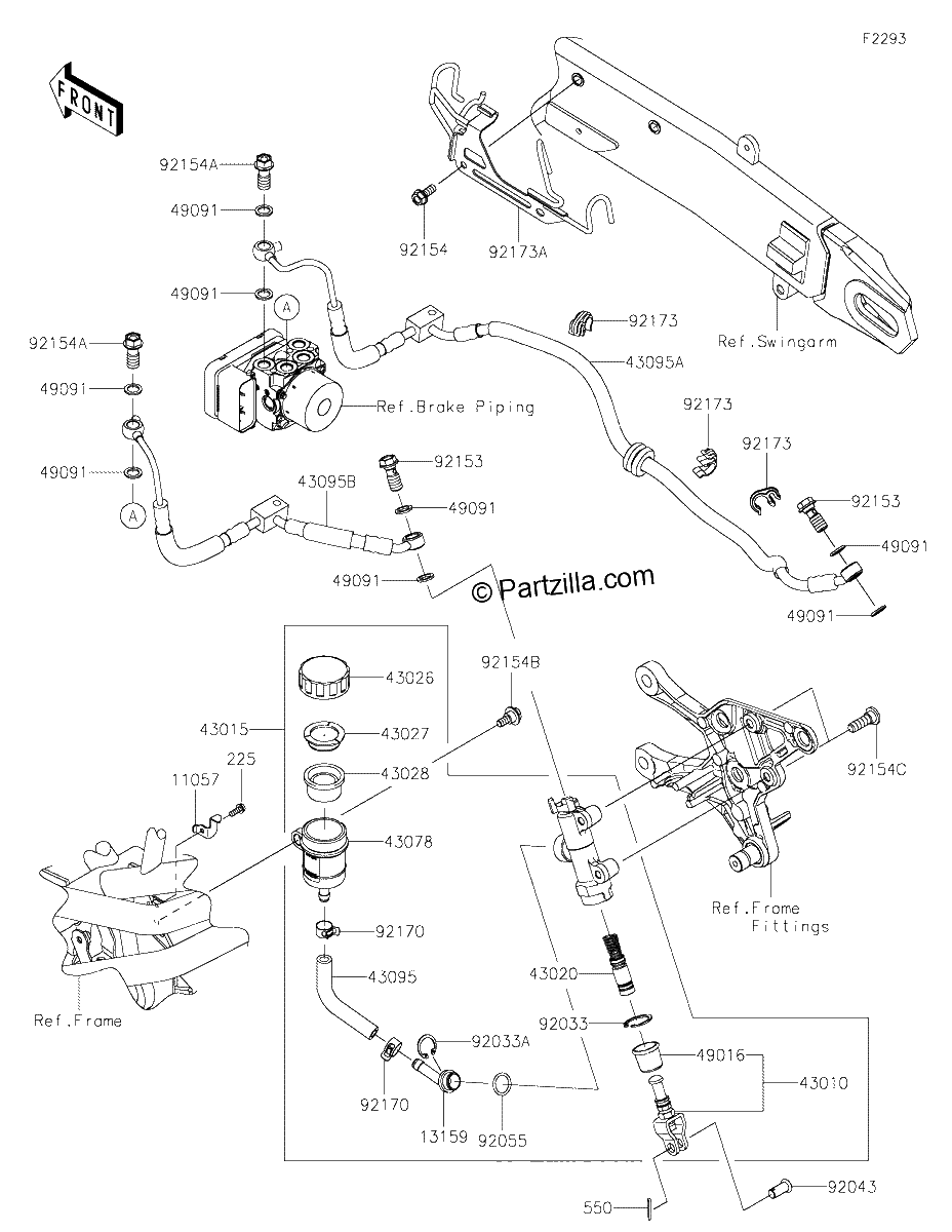 Diagrama de REAR MASTER CYLINDER