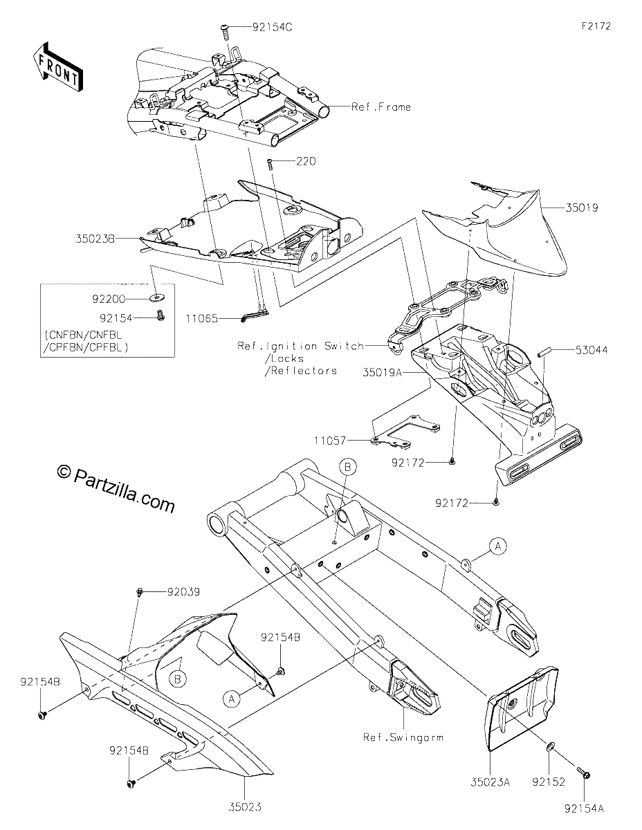 Diagrama de REAR FENDER S