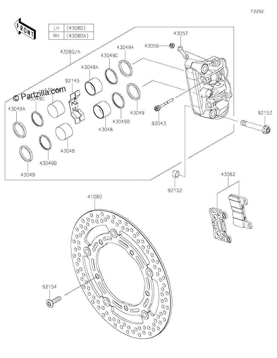 Diagrama de FRONT BRAKE