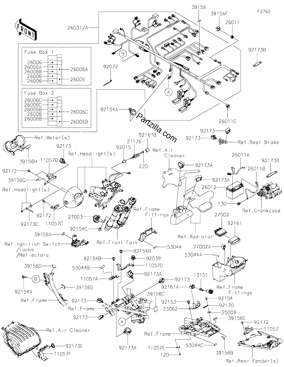 Diagrama de CHASSIS ELECTRICAL EQUIPMENT