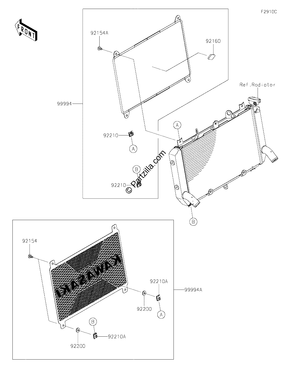 Diagrama de ACCESSORY RADIATOR SCREEN