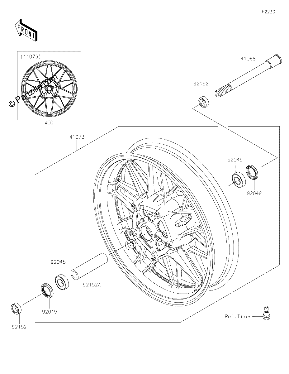 Diagrama de FRONT WHEEL