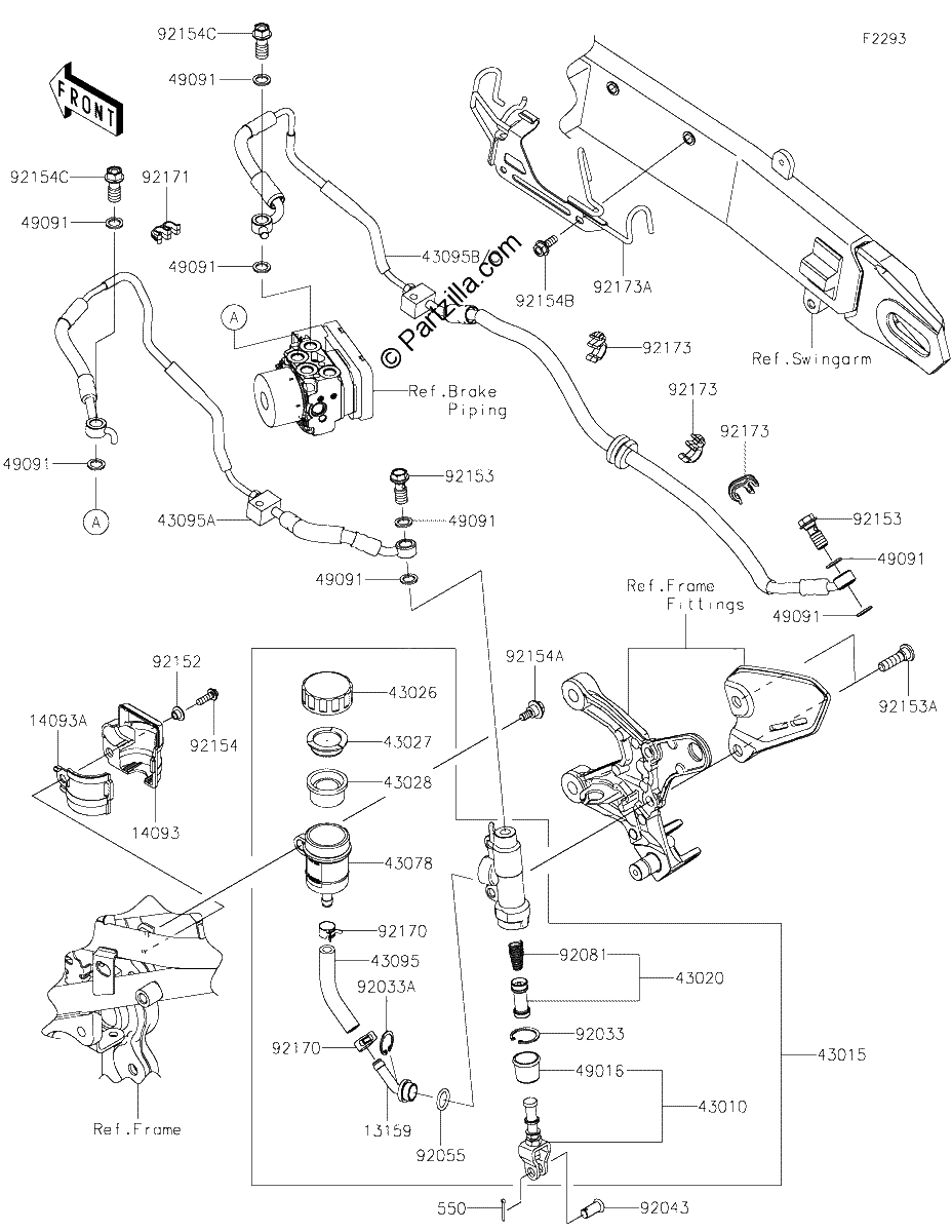 Diagrama de REAR MASTER CYLINDER