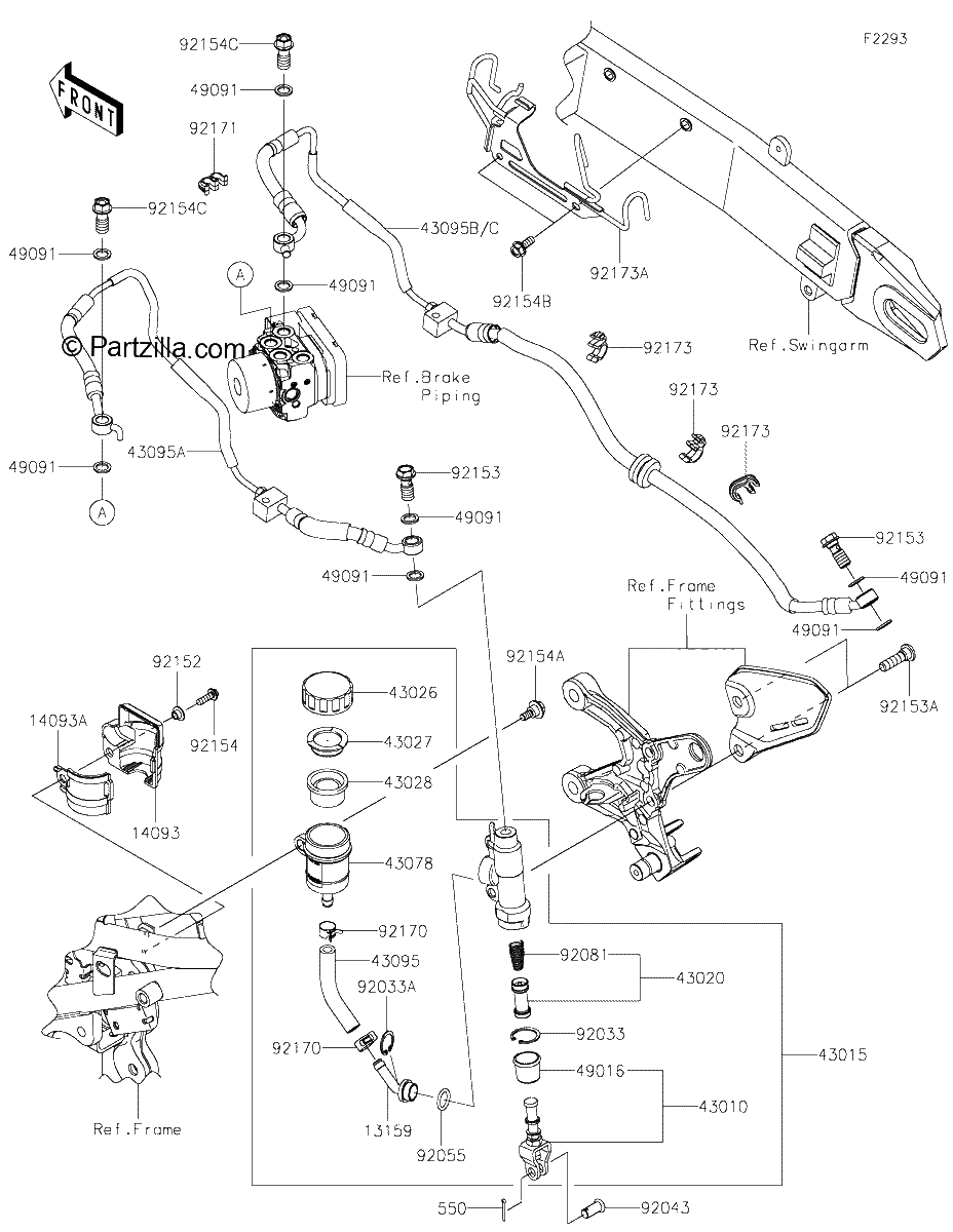 Diagrama de REAR MASTER CYLINDER