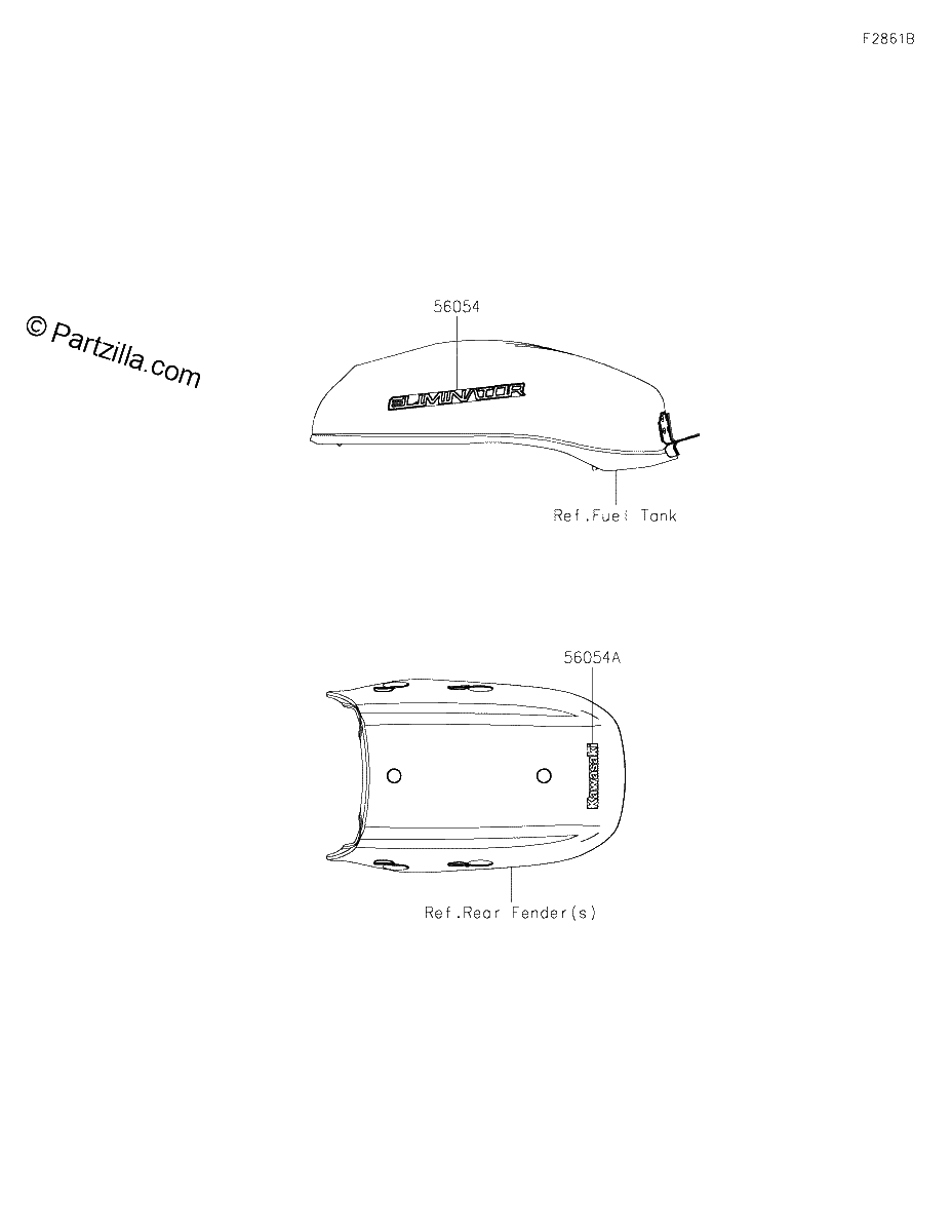 Diagrama de DECALS GRAY CA US