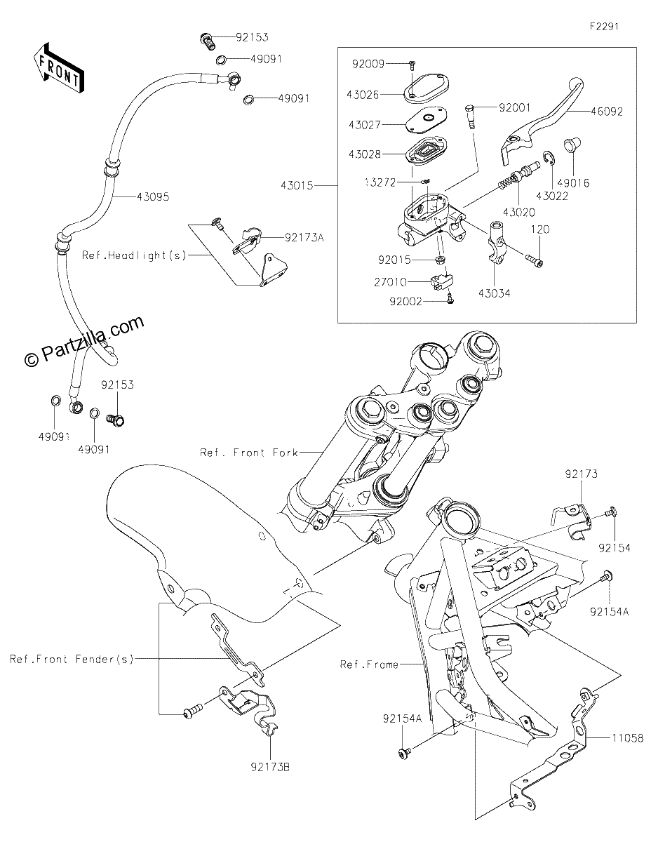 Diagrama de FRONT MASTER CYLINDER