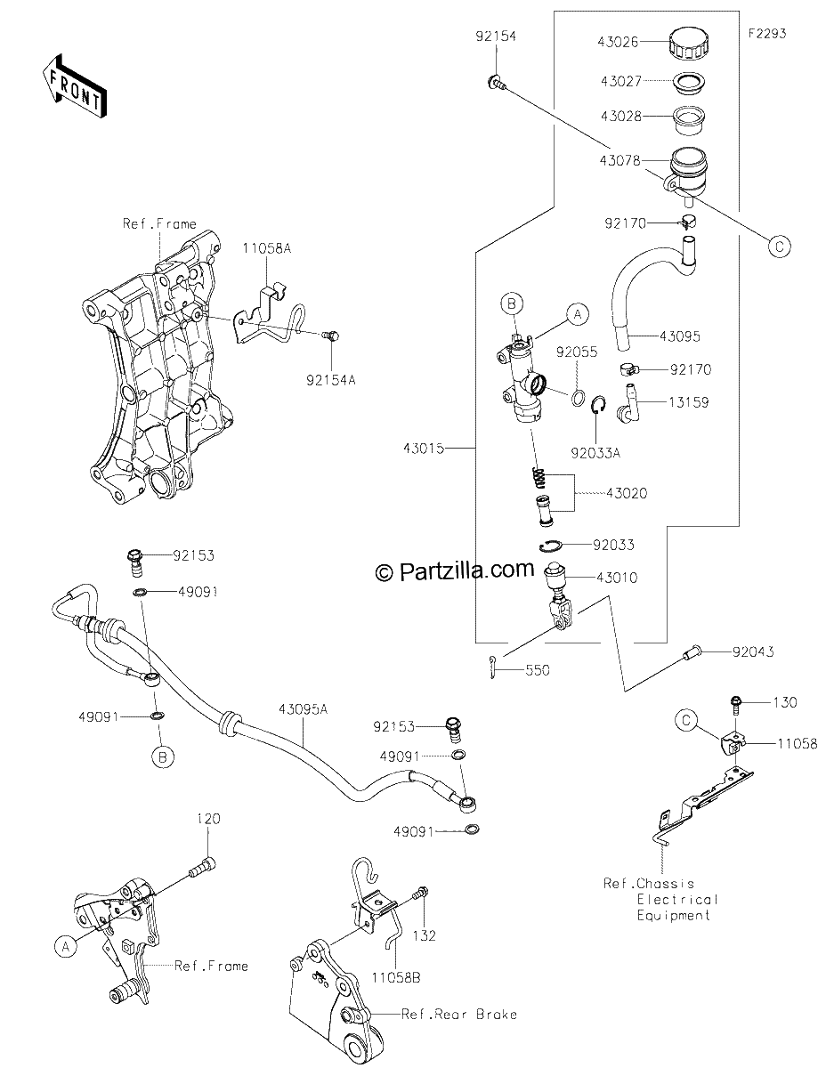 Diagrama de REAR MASTER CYLINDER