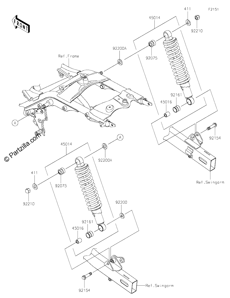 Diagrama de SUSPENSION SHOCK ABSORBER