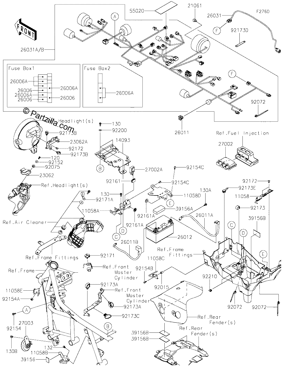 Diagrama de CHASSIS ELECTRICAL EQUIPMENT