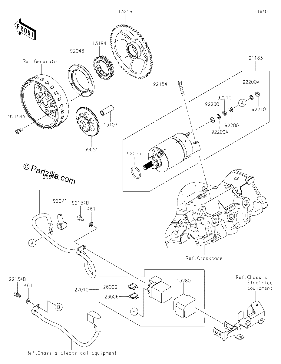 Diagrama de STARTER MOTOR
