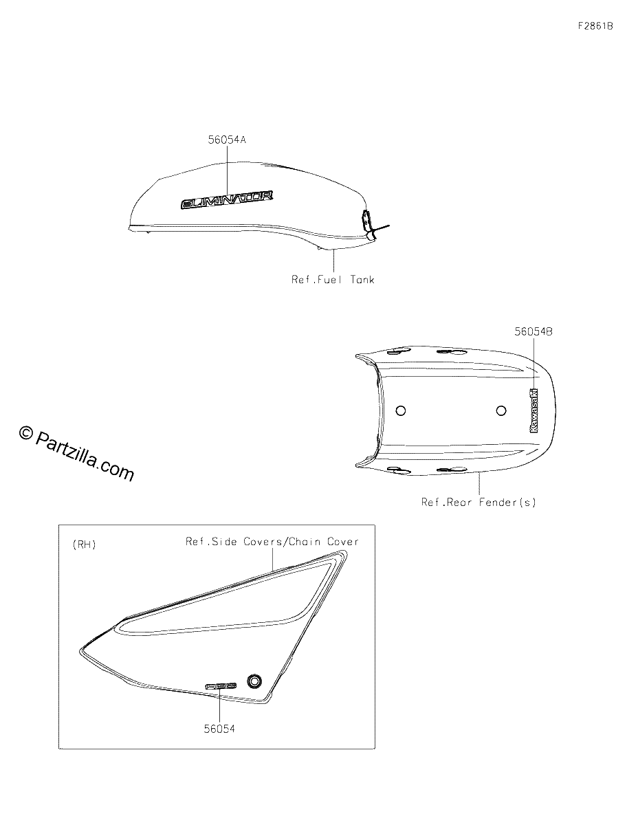 Diagrama de DECALS GRAY CA US