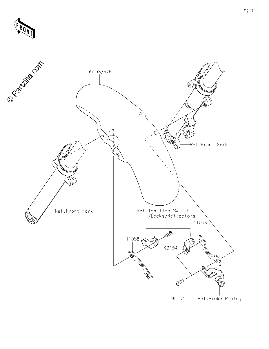 Diagrama de FRONT FENDER S