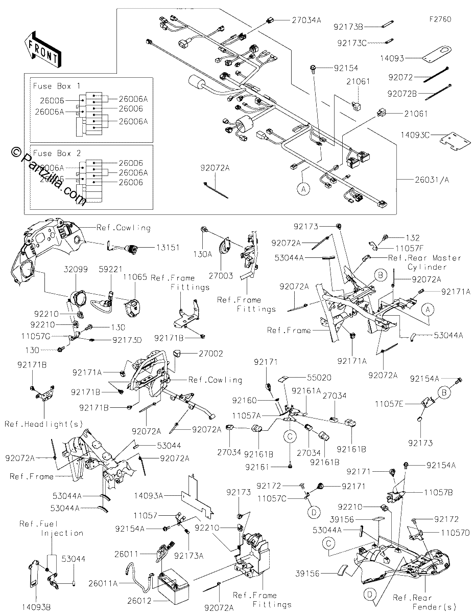 Diagrama de CHASSIS ELECTRICAL EQUIPMENT