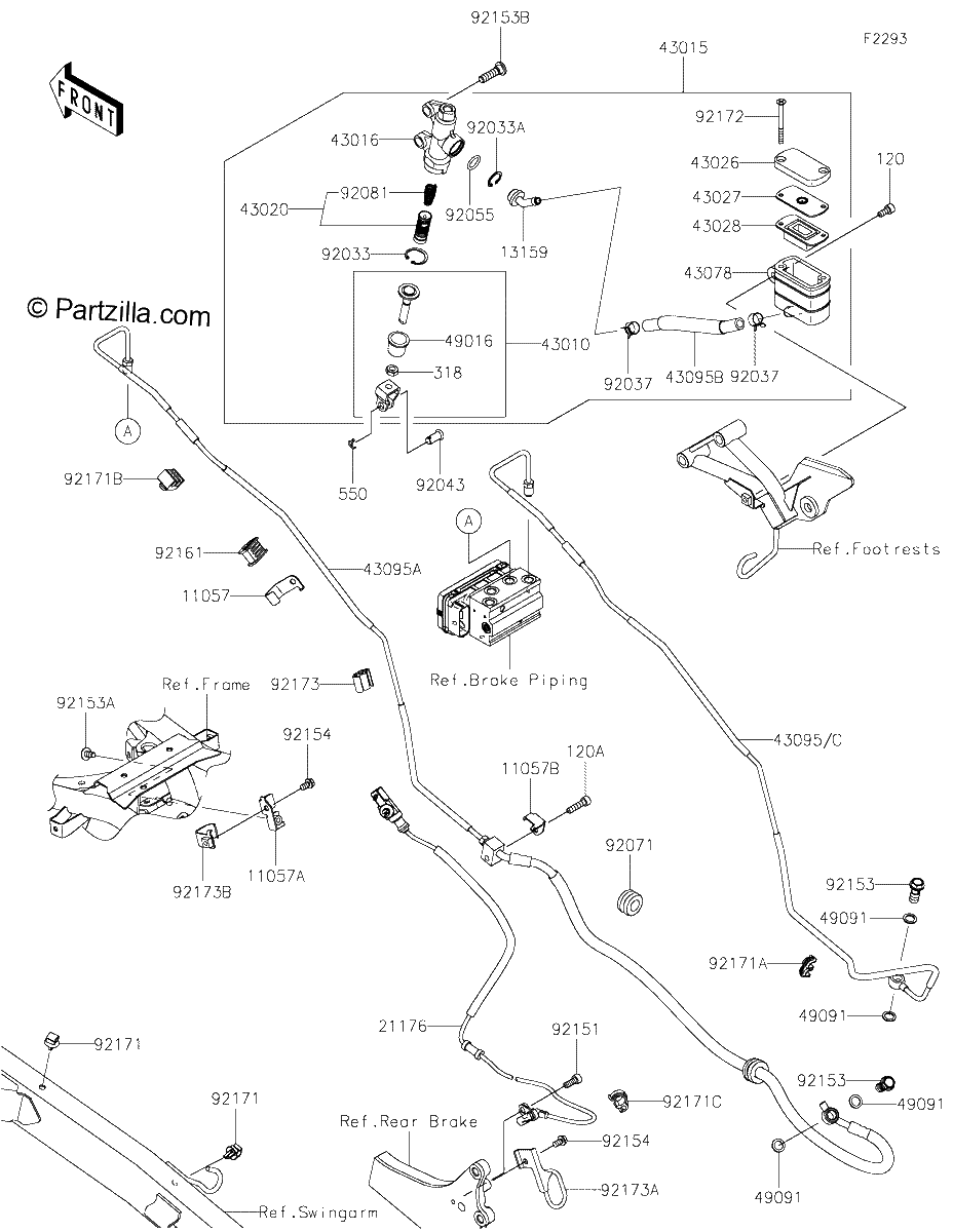 Diagrama de REAR MASTER CYLINDER