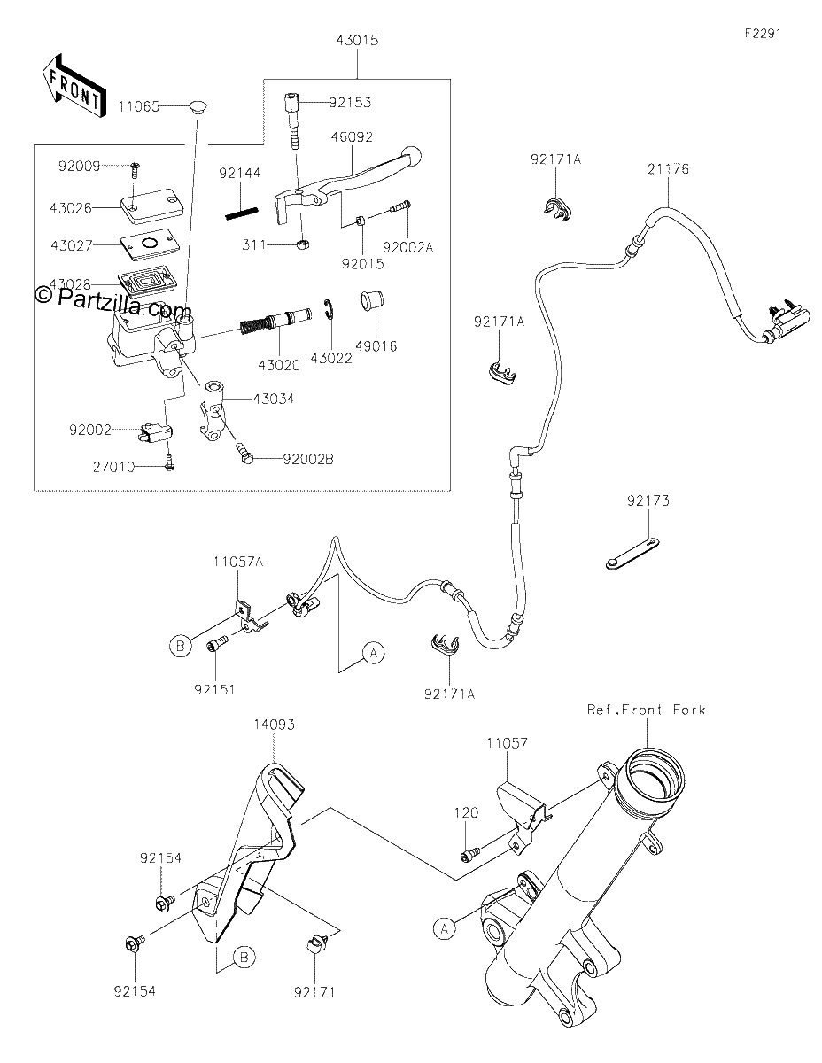 Diagrama de FRONT MASTER CYLINDER