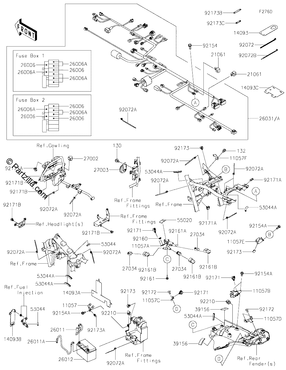 Diagrama de CHASSIS ELECTRICAL EQUIPMENT