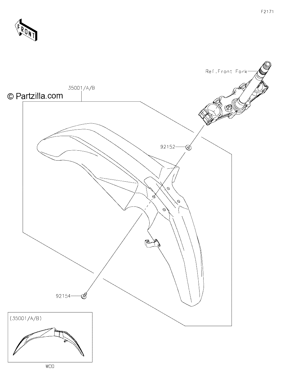 Diagrama de FRONT FENDER S