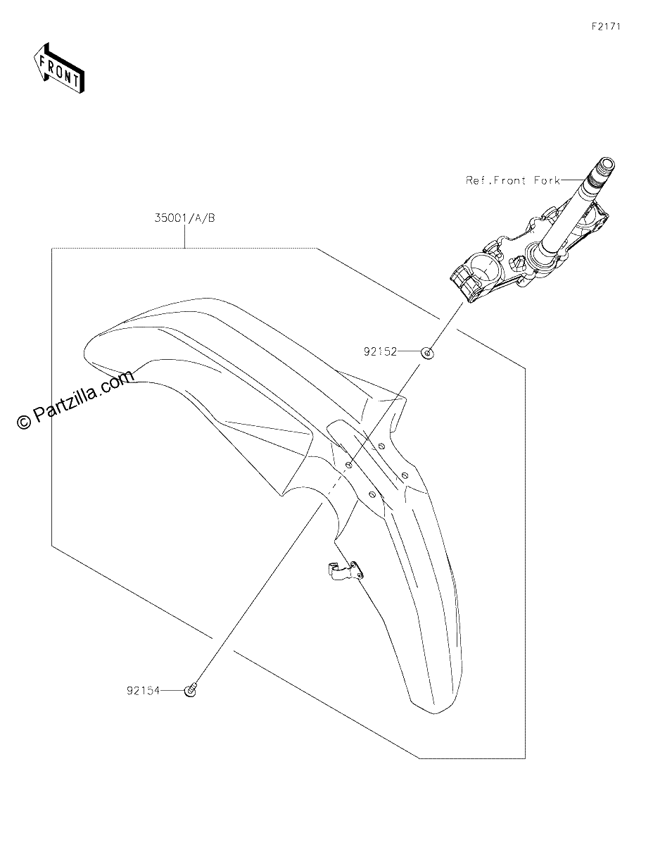 Diagrama de FRONT FENDER S