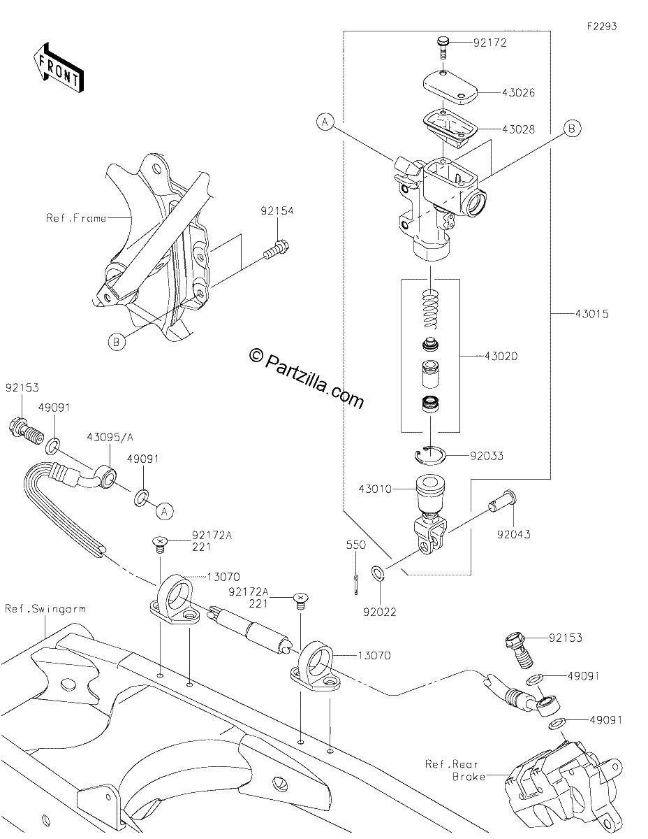 Diagrama de REAR MASTER CYLINDER