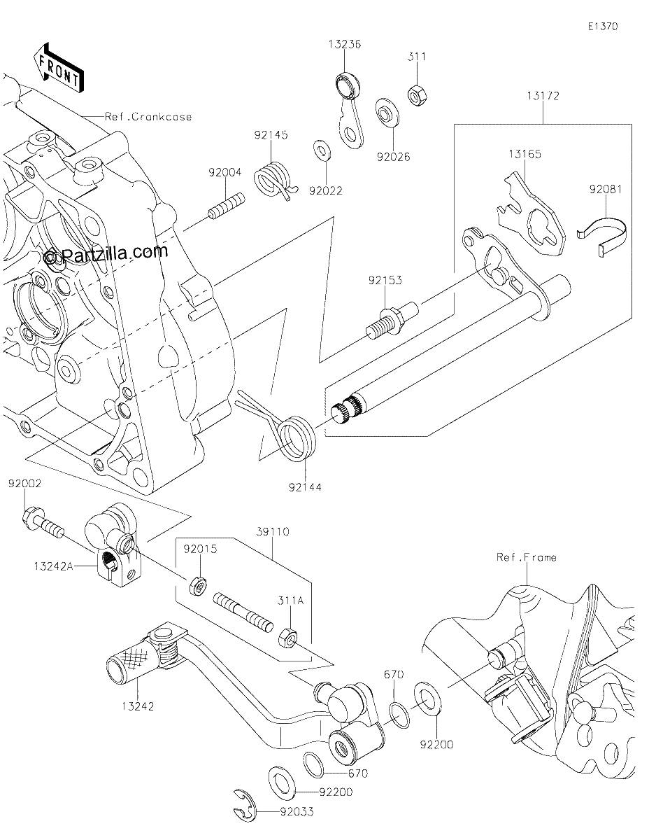 Diagrama de GEAR CHANGE MECHANISM