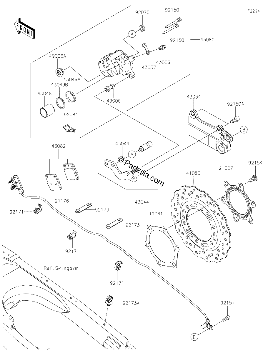 Diagrama de REAR BRAKE
