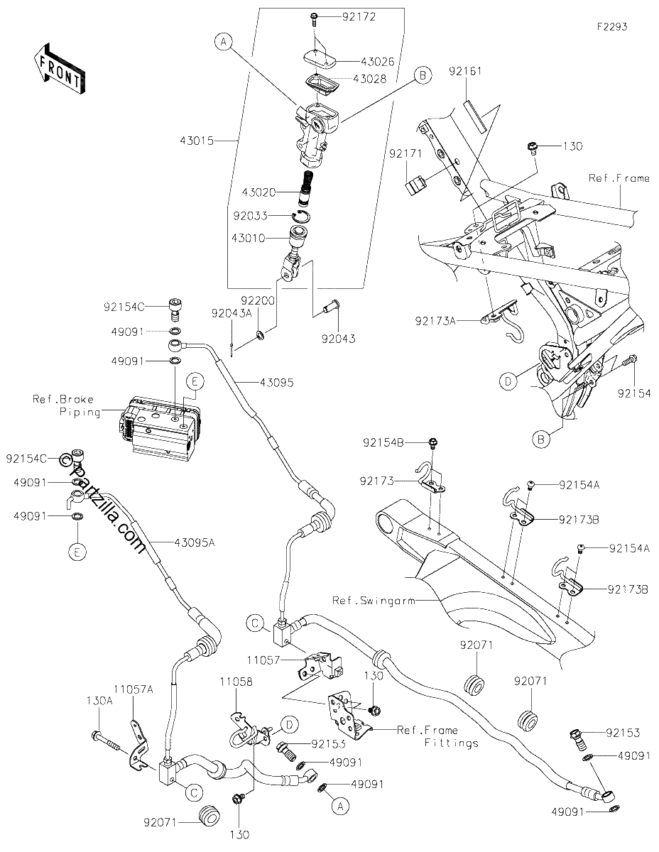 Diagrama de REAR MASTER CYLINDER