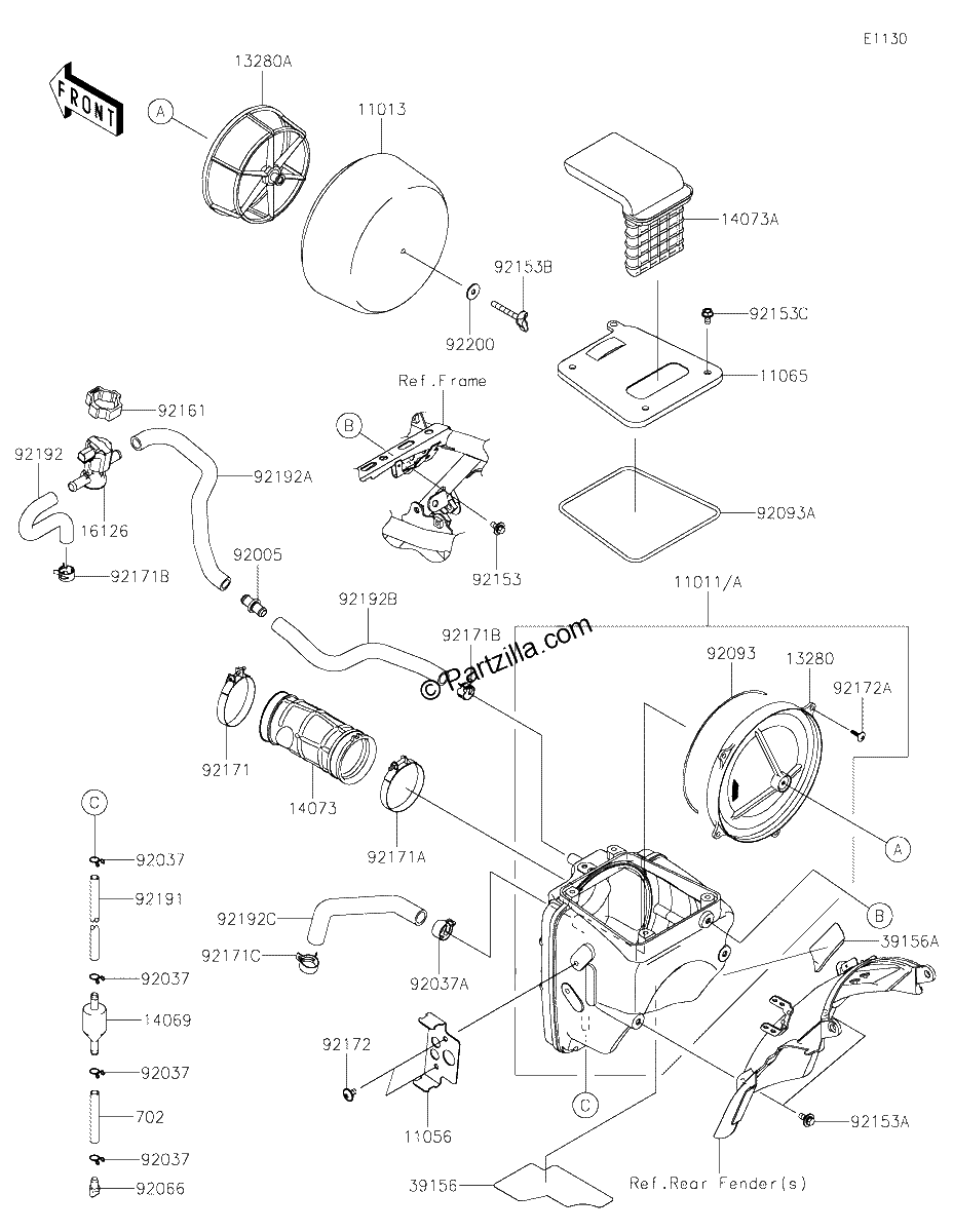 Diagrama de AIR CLEANER