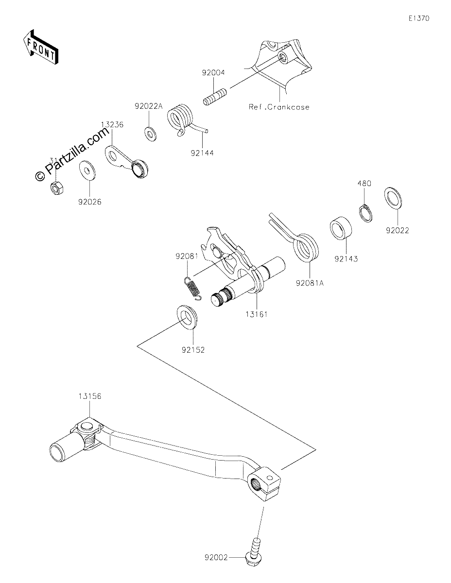 Diagrama de GEAR CHANGE MECHANISM