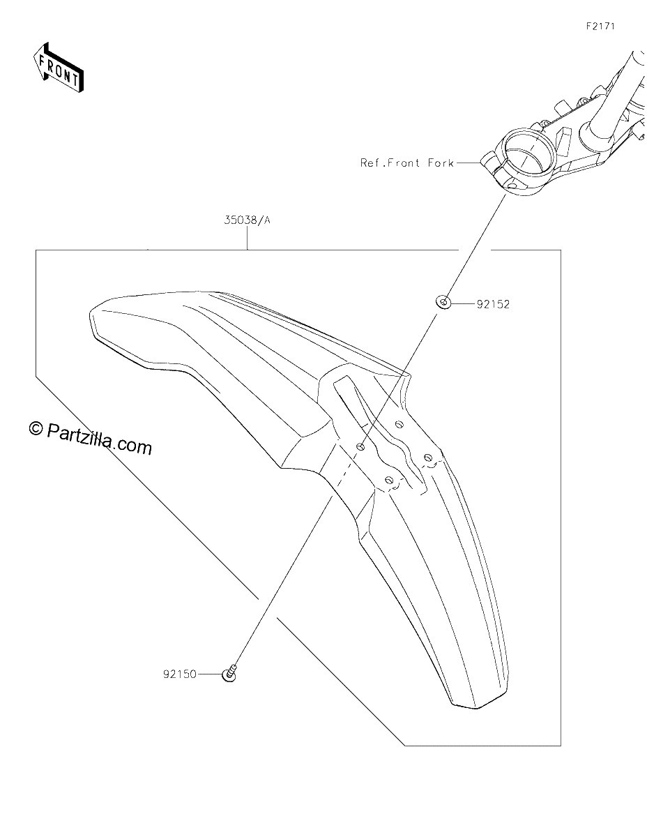 Diagrama de FRONT FENDER S