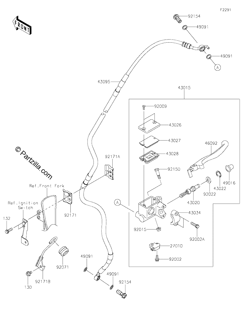Diagrama de FRONT MASTER CYLINDER