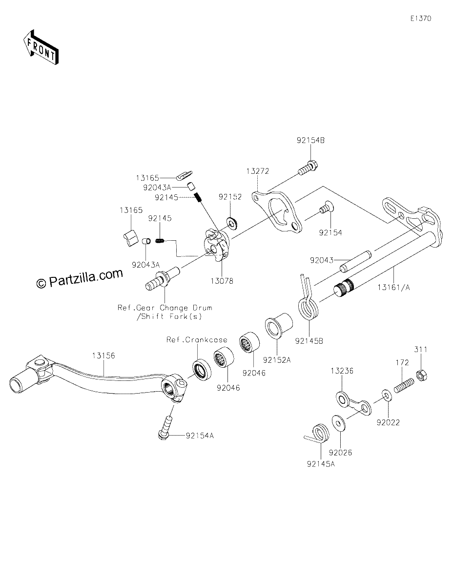 Diagrama de GEAR CHANGE MECHANISM