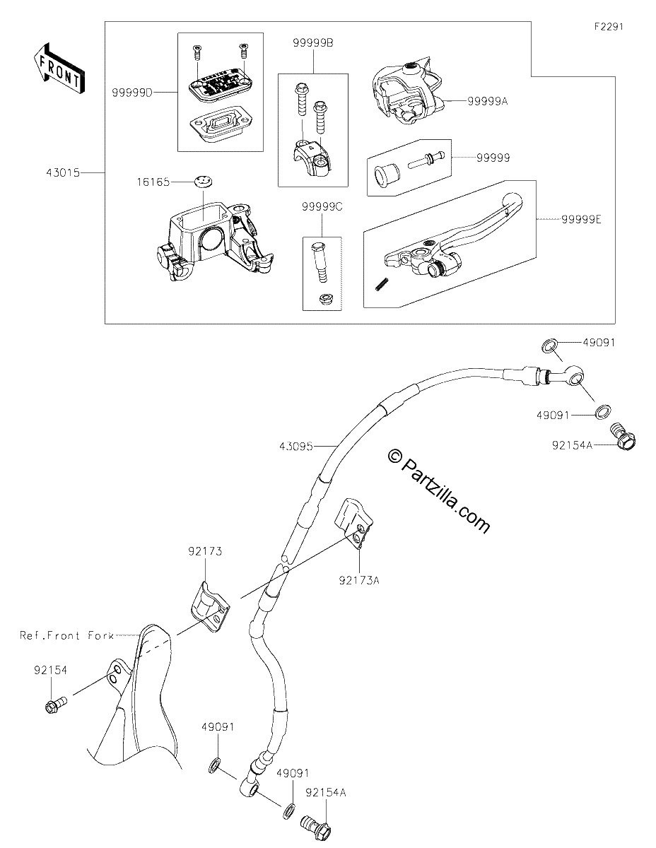 Diagrama de FRONT MASTER CYLINDER