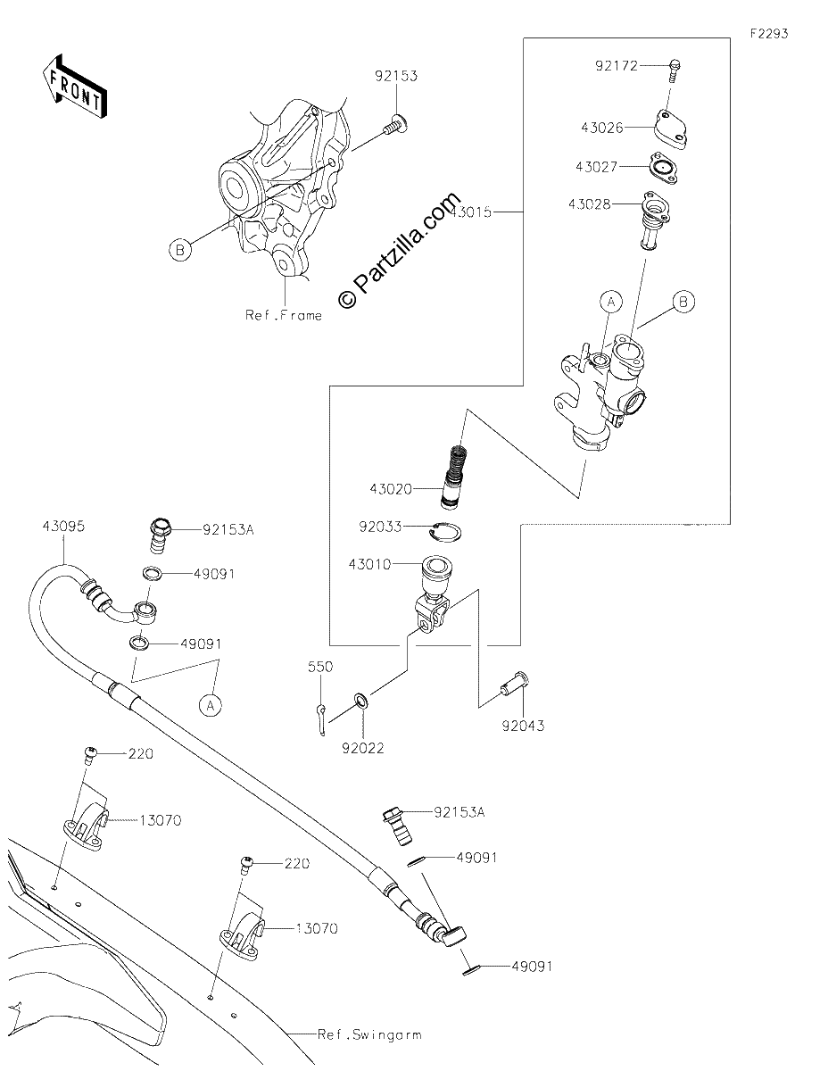 Diagrama de REAR MASTER CYLINDER