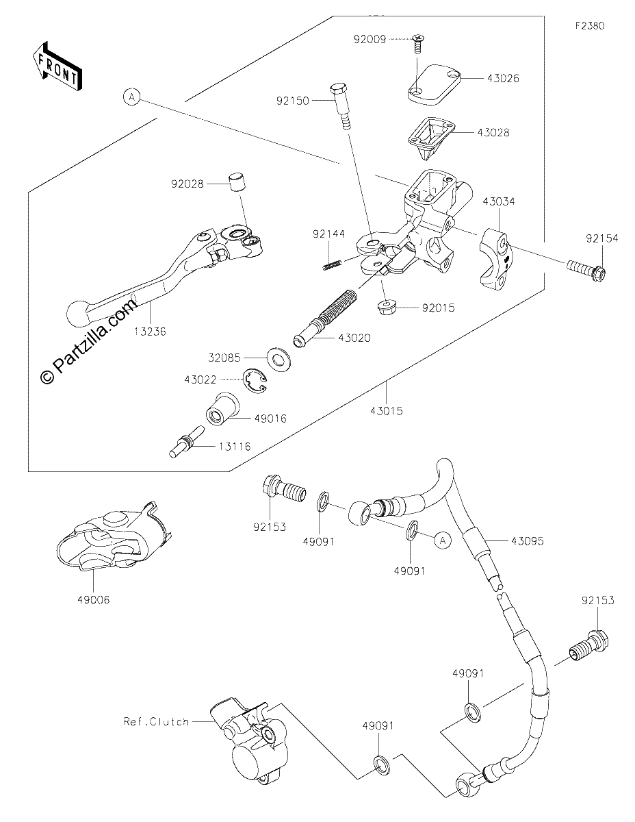 Diagrama de CLUTCH MASTER CYLINDER