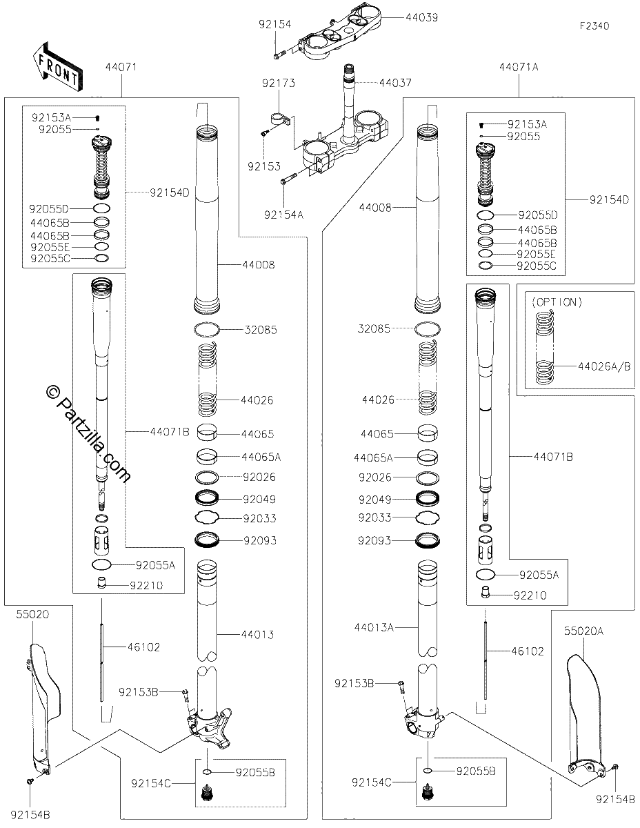Diagrama de FRONT FORK