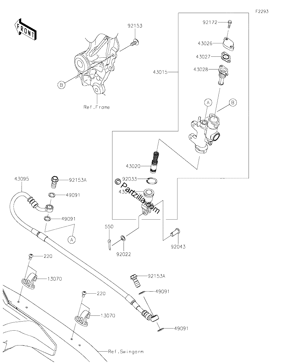 Diagrama de REAR MASTER CYLINDER