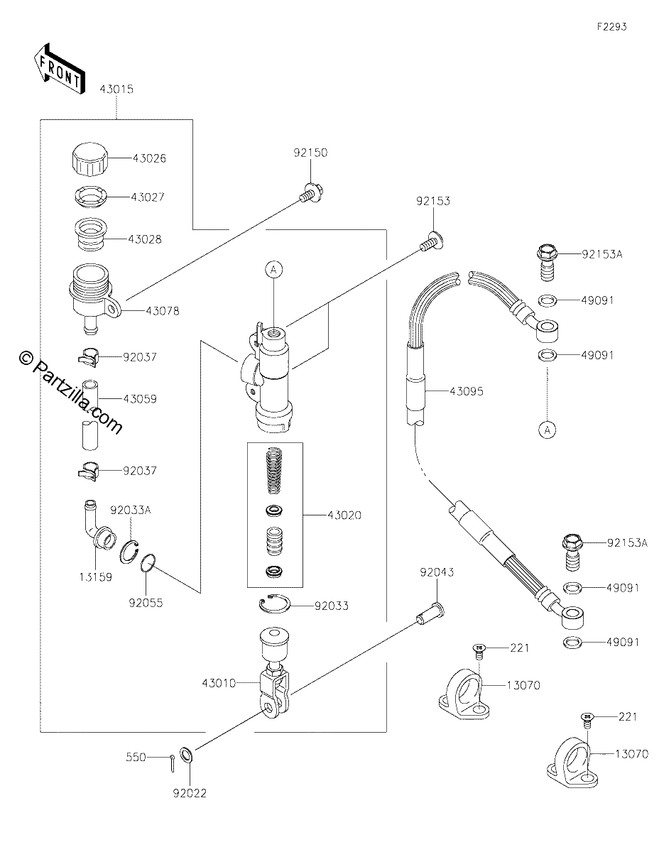 Diagrama de REAR MASTER CYLINDER