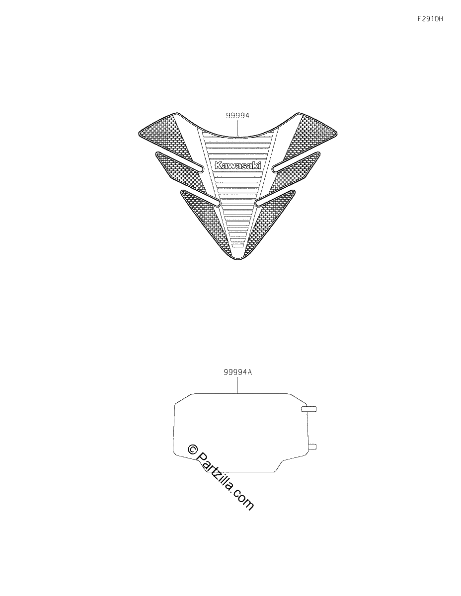 Diagrama de ACCESSORY TANK PADS AND METER FILM