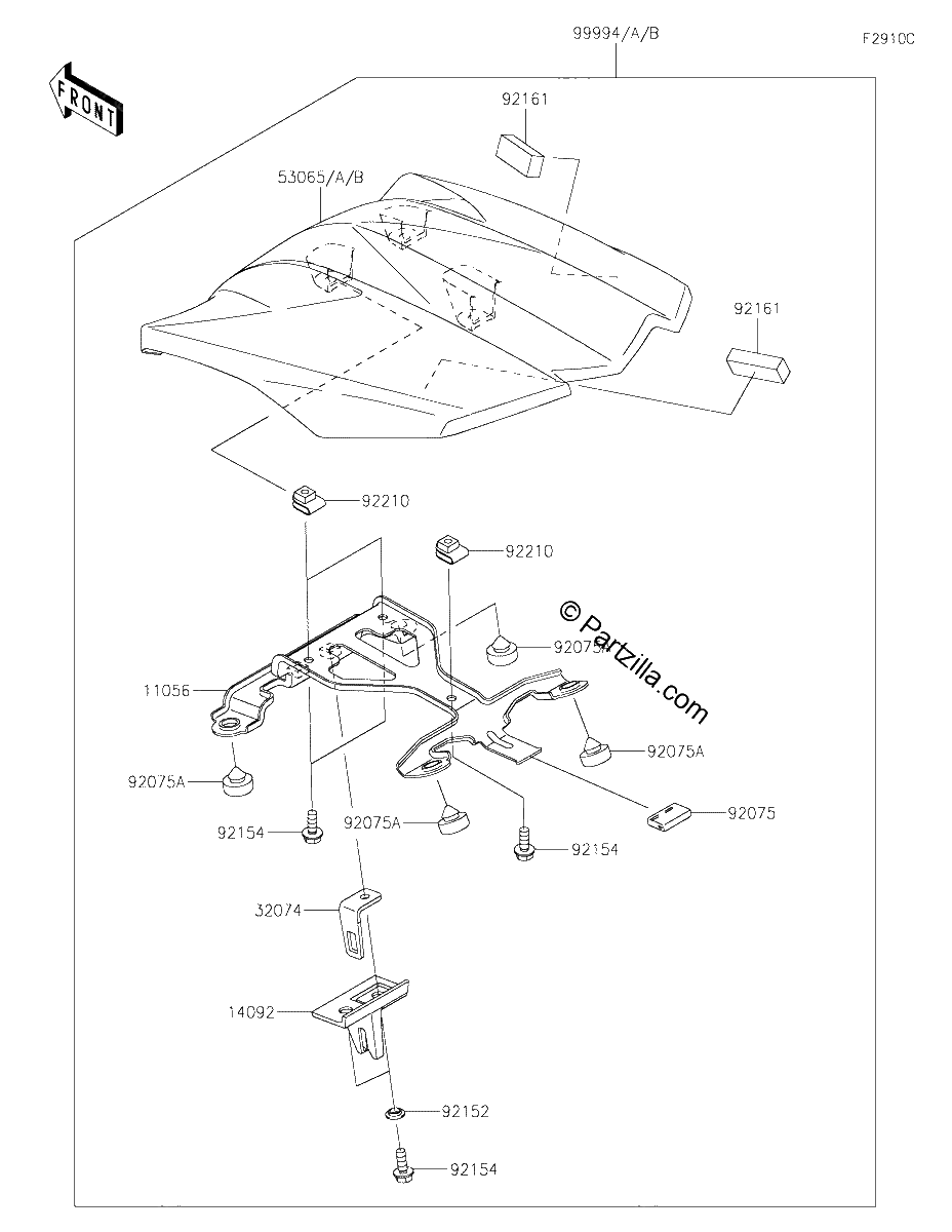 Diagrama de ACCESSORY PILLION SEAT COVER