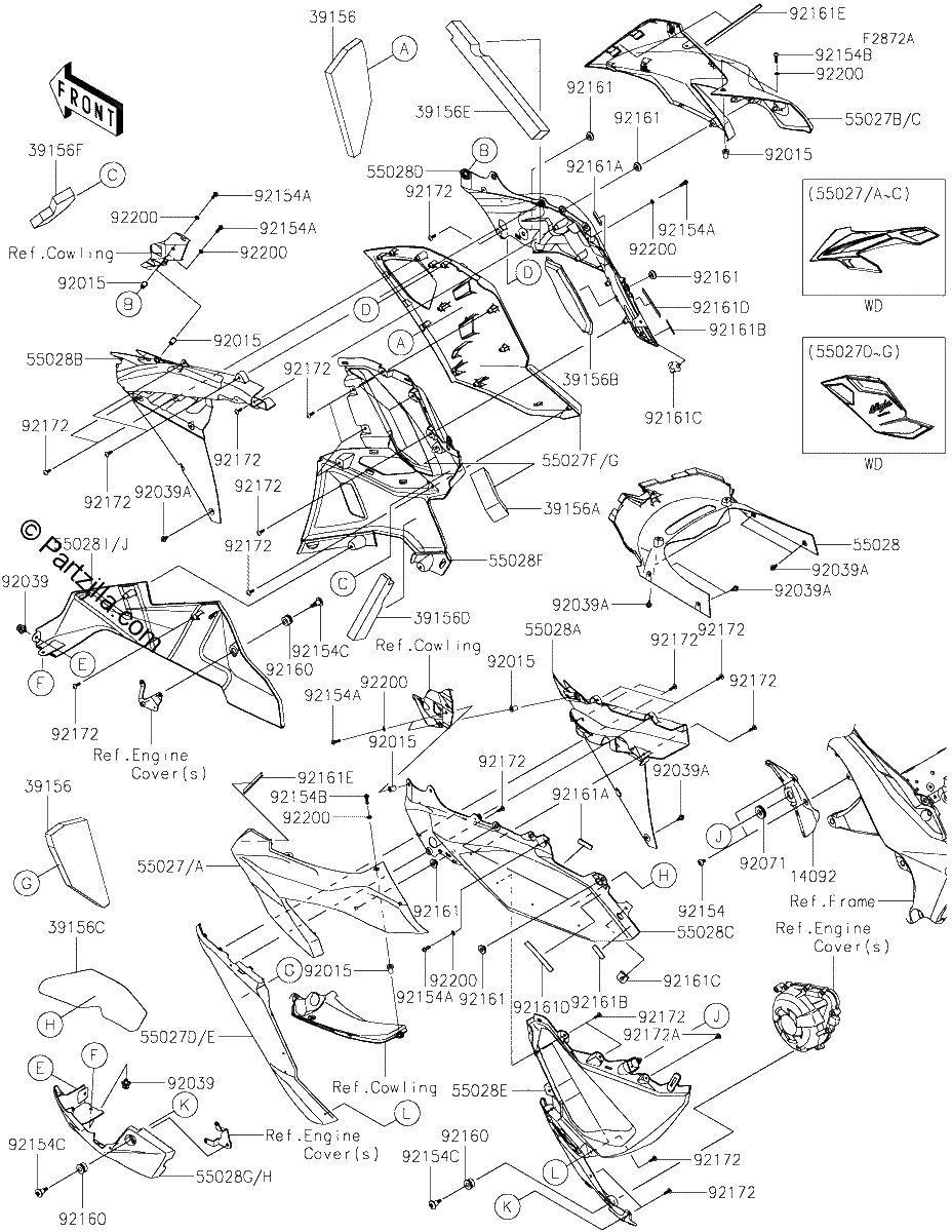 Diagrama de COWLING LOWERS KRFAN KRFAL