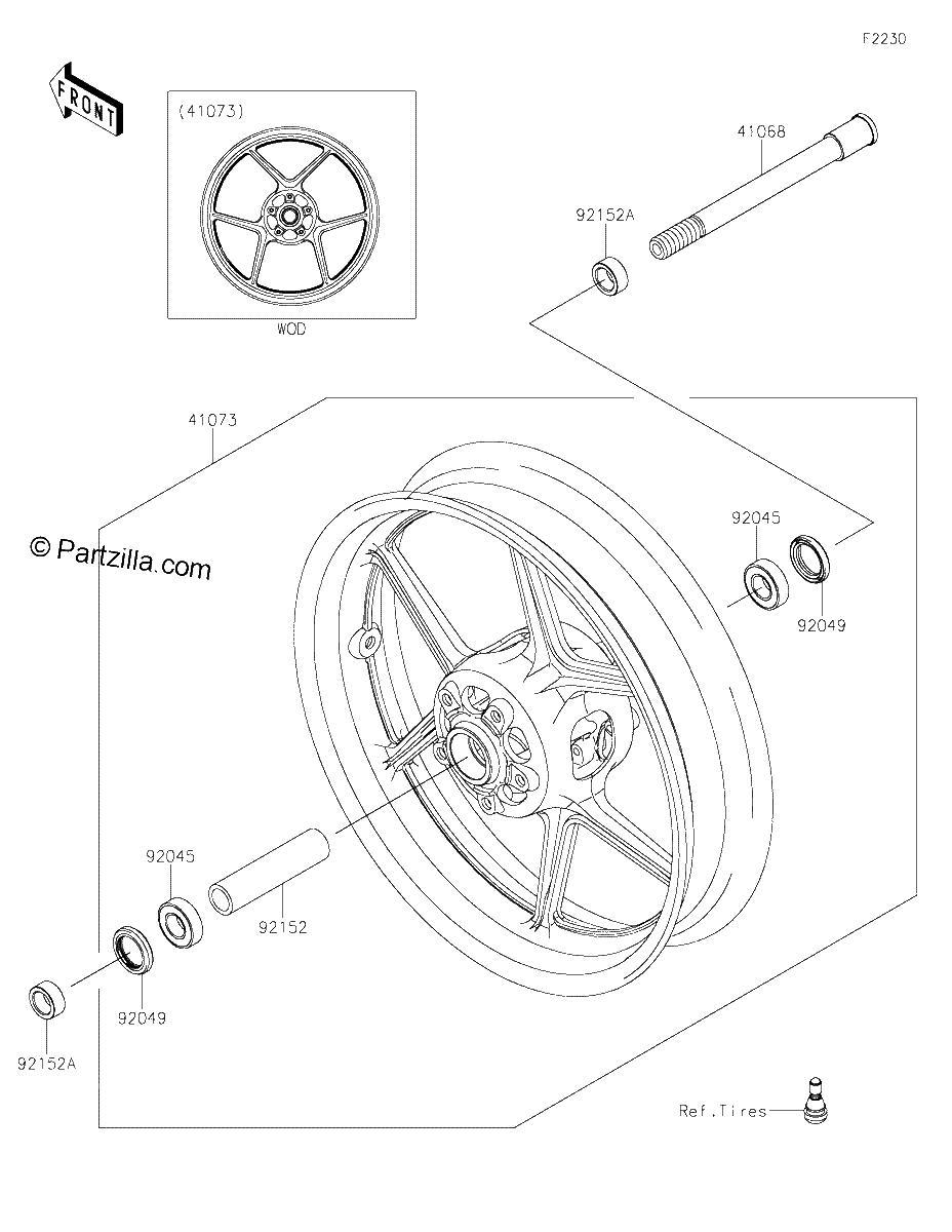 Diagrama de FRONT WHEEL
