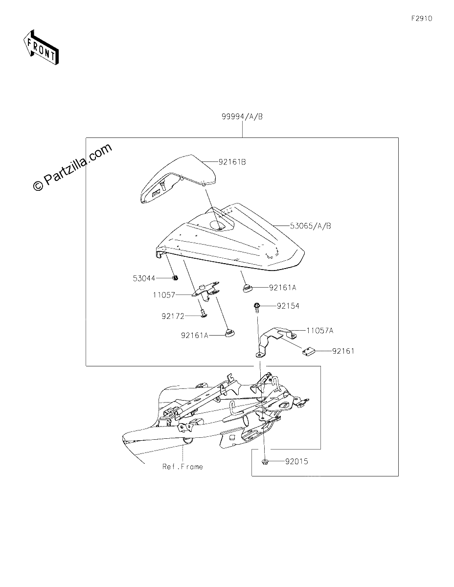 Diagrama de ACCESSORY PILLION SEAT COVER