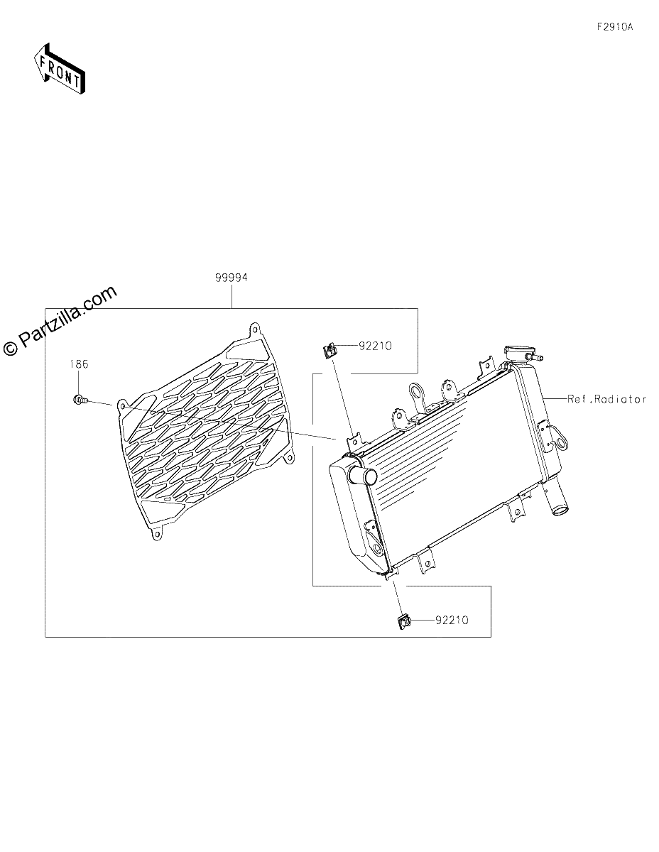 Diagrama de ACCESSORY RADIATOR SCREEN