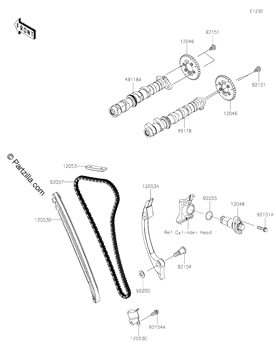 Diagrama de CAMSHAFT S TENSIONER