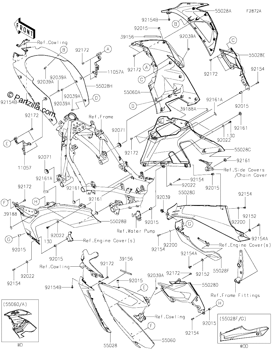 Diagrama de COWLING LOWERS GRFAN