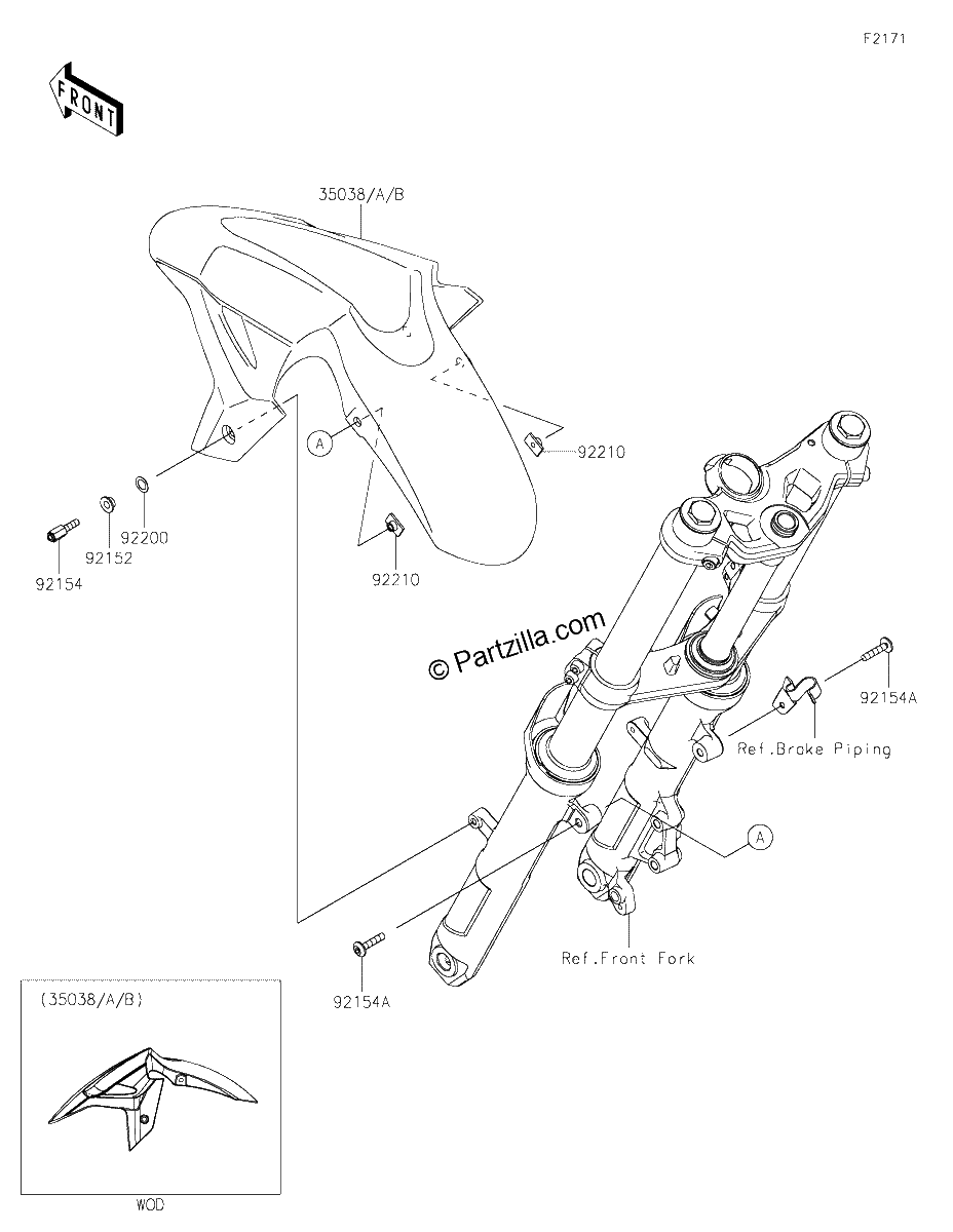 Diagrama de FRONT FENDER S