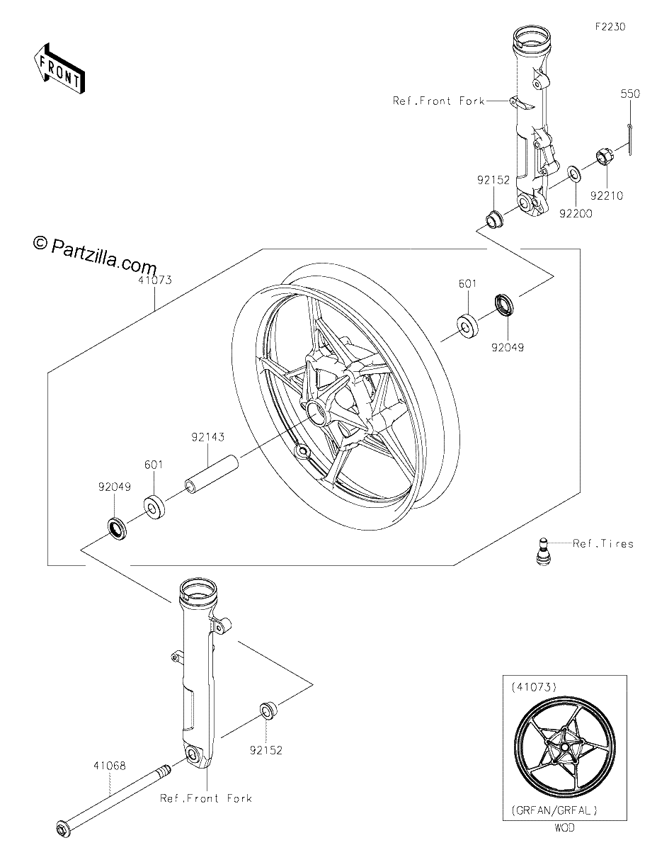 Diagrama de FRONT WHEEL