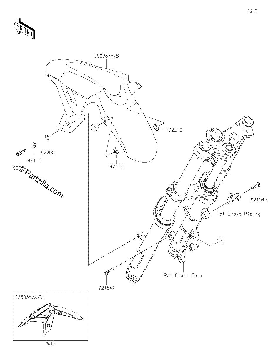 Diagrama de FRONT FENDER S